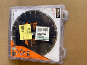 lot 17 image: RIDGID 14 in. Dual-Purpose Walk-Behind Saw Diamond Blade (2 units)