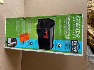 lot 22 image: GibraltarMailboxes Elite Black, Medium, Steel, Post Mount Mailbox.