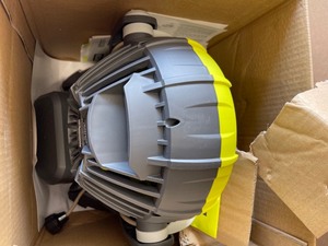 lot 56 image: RYOBI ONE 18V Portable Bucket Top Misting Fan Kit with 1.5 Ah Battery and 18V Charger