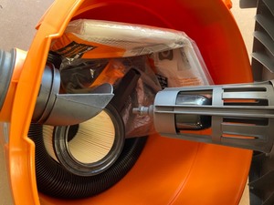 lot 90 image: RIDGID 14 Gallon 6.0-Peak HP NXT WetDry Shop Vacuum with Fine Dust Filter, Hose and Accessories