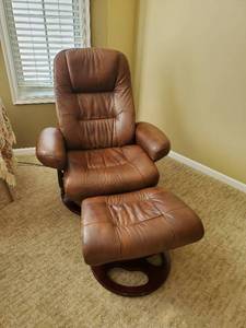 Stress Less Style Recliner With Ottoman
