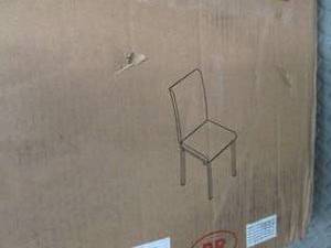 lot 34 image: Red Side Chair with Metal Legs...