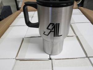 lot 207 image: Case of 40 Sail Metal Travel Mugs...