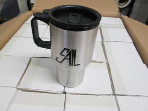lot 213 image: Case of 40 Sail Metal Travel Mugs...