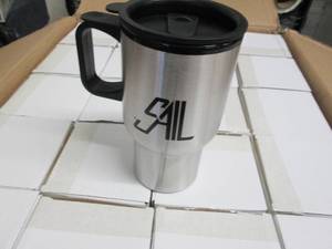 lot 214 image: Case of 40 Sail Metal Travel Mugs...