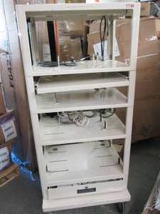 lot 218 image: Rolling Metal ElectricalAV Cart wi...