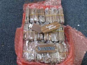 lot 261 image: 33 Wooden Folding Promo Flash Drive...