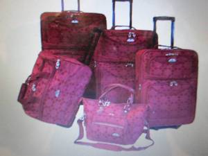 lot 298 image: American Flyer Argyle 5-pc. Luggage...
