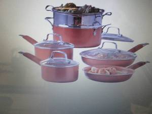 lot 299 image: 10-Pc. Nonstick Ceramic Aluminum Co...