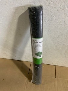 lot 6 image: Ottomanson Evergreen Collection Waterproof Solid 3x10 IndoorOutdoor Artificial Grass Runner Rug,2 ft. 7 in.x9 ft. 10 in.,Green. See Pictures