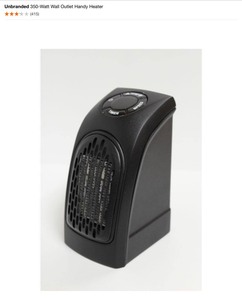 lot 8 image: Comfort Zone Energy Save 1500-Watt Electric Ceramic Space Heater &  350-Watt Wall Outlet Handy Heater. See Pictures