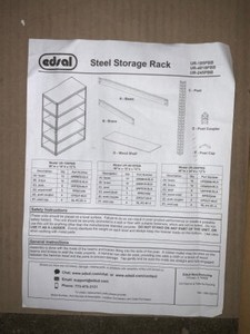 lot 22 image: Edsal 5-Shelf Steel Shelving Unit in Black (72 in. H x 48 in. W x 18 in. D). See Pictures