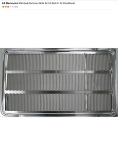 lot 32 image: LG Electronics Stamped Aluminum Grille for LG Built-In Air Conditioner. See Pictures