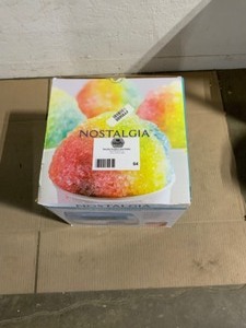 lot 64 image: Nostalgia 240 oz. Blue Countertop Snow Cone Machine. See Pictures