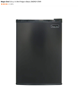 lot 66 image: Magic Chef 2.6 cu. ft. Mini Fridge in Black, ENERGY STAR. See Pictures
