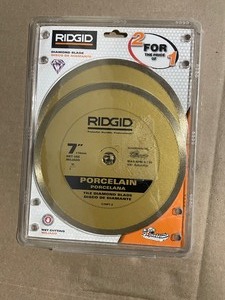 lot 74 image: RIDGID 7 in. Tile Diamond Blade (2-Pack) See Pictures
