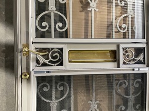 lot 87 image: 32 in. x 80 in. Gray Surface Mount Outswing Steel Security Door See Pictures