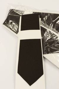 Polyester 3.5 X 18 Clip- On Tie Lot Of 3 Ties