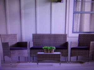 lot 33 image: Brookside Iris Rattan 4-Pc. Patio C...