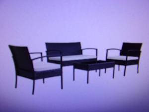 lot 54 image: Saint Birch 4-Pc. Rattan Sofa Seati...