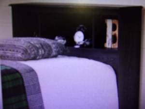 lot 55 image: South Shore Zach Bookcase Headboard...