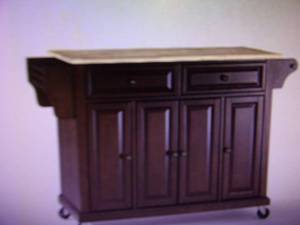 lot 74 image: Crosley Natural Wood Top Kitchen Ca...