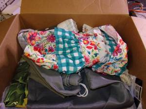 lot 82 image: box of laundry bags and ironing boa...