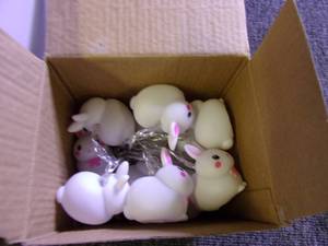 lot 102 image: 3 sets of 20 led easter bunny light...