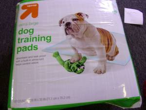 lot 110 image: 100 extra large dog training pads n...