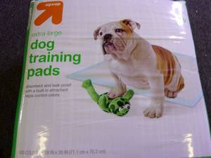 lot 112 image: 100 extra large dog training pads n...