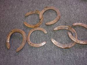 lot 183 image: 6 horse shoes ...