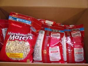 lot 184 image: 12 bags of marshmallow matrix 12 oz...