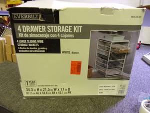 lot 241 image: everbilt 4 drawer storage kit ...
