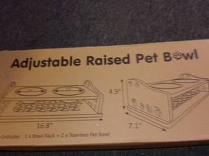 lot 291 image: new adjustable raised pet bowl ...
