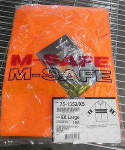 3 HiVis Orange rain jacket size 5XL