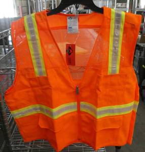8 HiVis Orange safety vest size 2XL