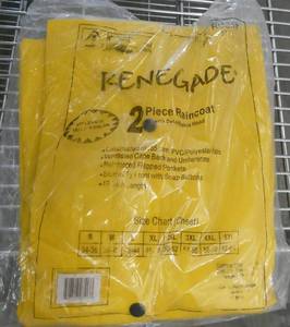 5 Yellow Rain coats size Small
