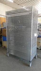 Five 24x48 shelves and Four posts with wheels
