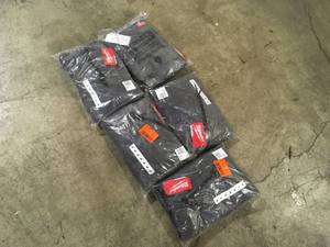 Lot of 5 Mens Large Gray Heavy Duty CottonPolyester Long-Sleeve Pullover Hoodie by Milwaukee Customer Returns See Terms on Auction