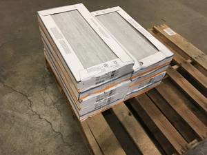 Pallet of 9 Boxes of Florida Tile Home Collection Silver Sands Grey 12 in. x 24 in. Matte Porcelain Floor and Wall Tile (13.62 sq. ft.Case) Customer Returns See Terms on Auction