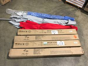 Lot of Mixed Patio Umbrellas Customer Returns See Terms on Auction