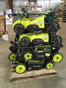 Pallet of Ryobi Lawn Mowers Customer Returns See Terms on Auction