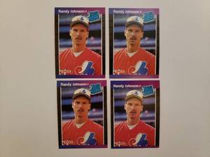 Lot of 4 Randy Johnson Donruss Rated Rookie Cards