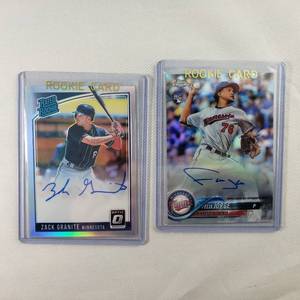 Autographed Felix Jorge, Zack Granite Rookie Cards