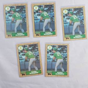 Lot of 5 Mark McGwire Topps 366 Rookie