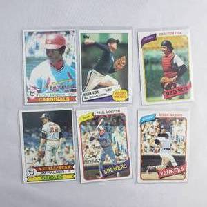 1979 and 80s Topps Cards including Reggie Jackson, Nolan Ryan