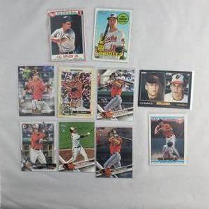 Lot of 10 Orioles Cards including Cal Ripken Jr.