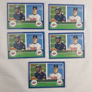 Lot of 5 Joe Mauer, Justin Morneau Prospects Cards
