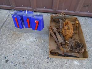 lot 117 image: Lot of 7 gopher traps. Assorted styles. Most victor. As shown.
