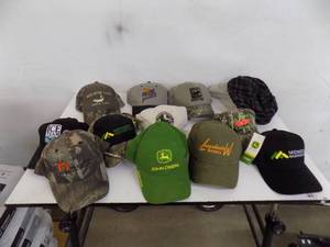 13 Ball Caps - John Deere, Pheasants Forever, Gulf, Shores, etc